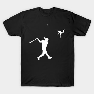 Long Ball Minimalist Batter Ball Baseball Hitter Home Run T-Shirt